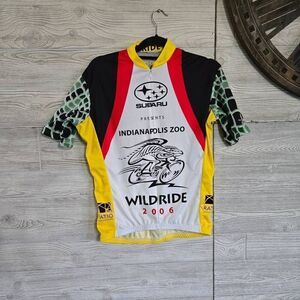 Vomax 2006 Subaru Wild Ride Inpls Zoo Men’s Zip Cycling Jersey S 100% Polyester